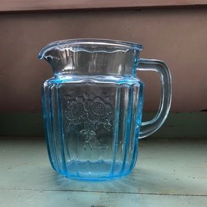 Vintage Mayfair Roses Blue Pitcher